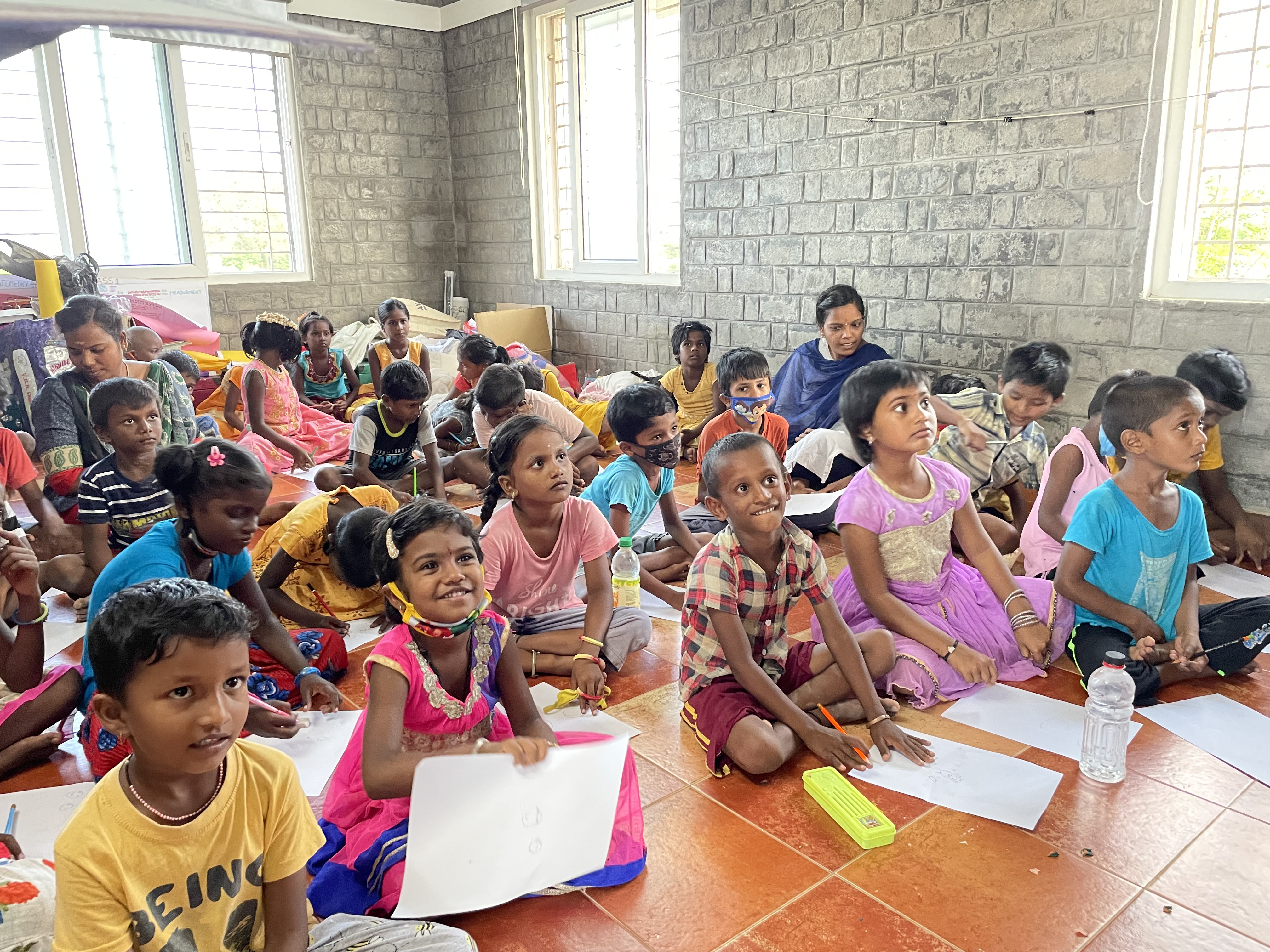Polagam Foundation volunteers engaging with community members during an awareness program.