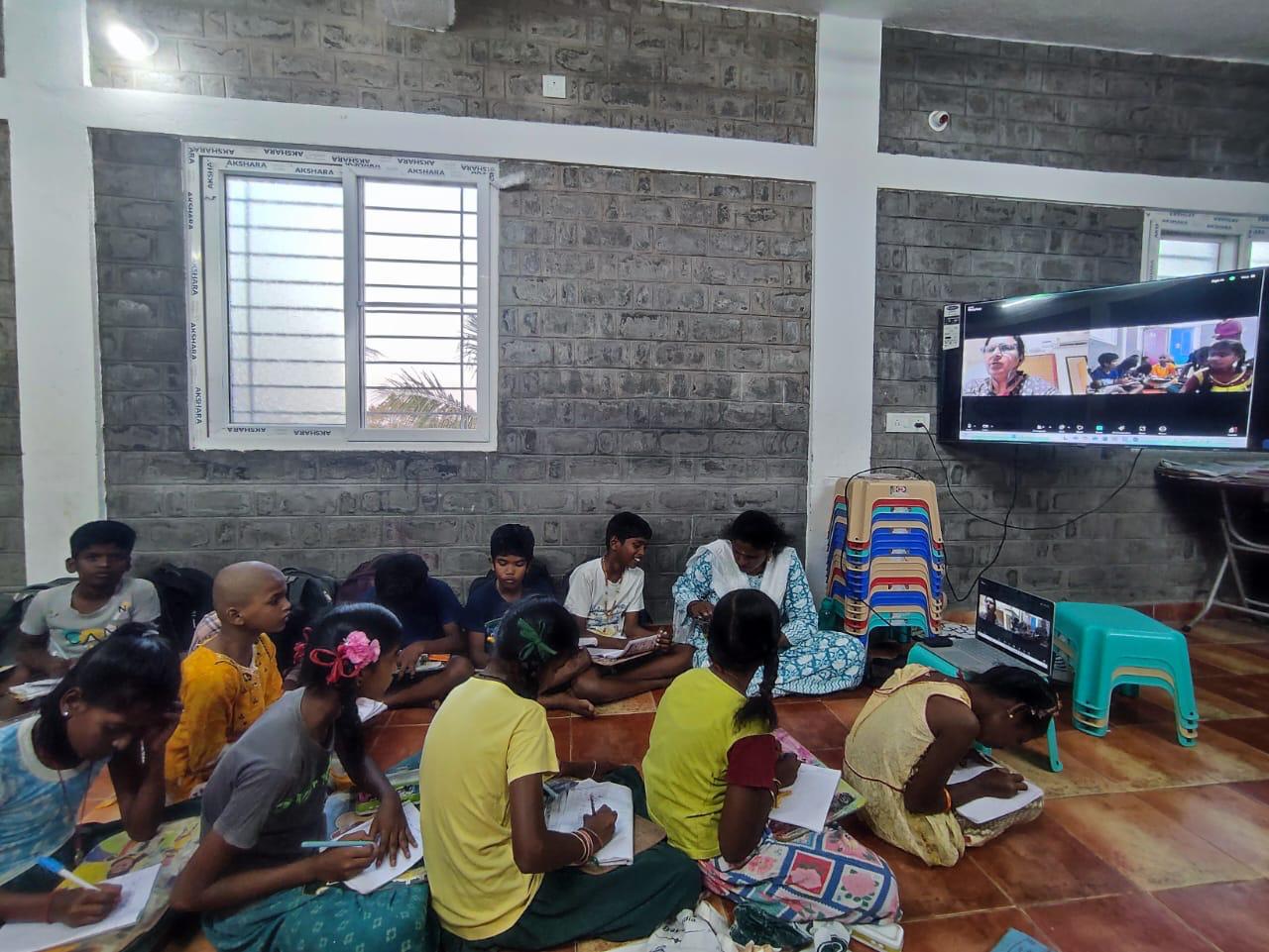 Polagam Foundation team installed solar panels in a rural community
